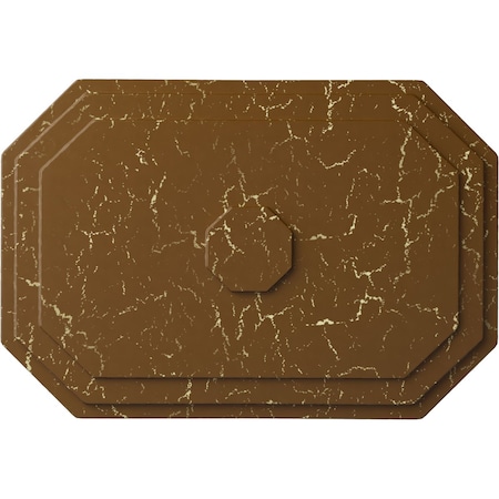 Ekena Millwork Felix Ceiling Medallion, Hand-Painted Smokey Topaz Crackle, 25 1/4"W x 17 1/4"H x 1 3/4"P CM25FESTC